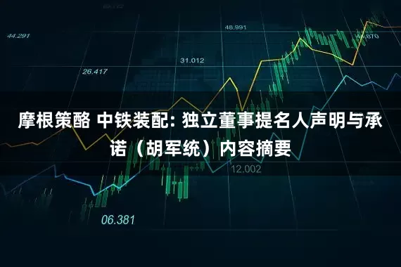 摩根策酪 中铁装配: 独立董事提名人声明与承诺（胡军统）内容摘要
